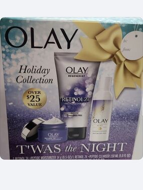 OLAY Holiday Regenerist Retinol 24 Set - Purple, Gold & Silver■ NIB